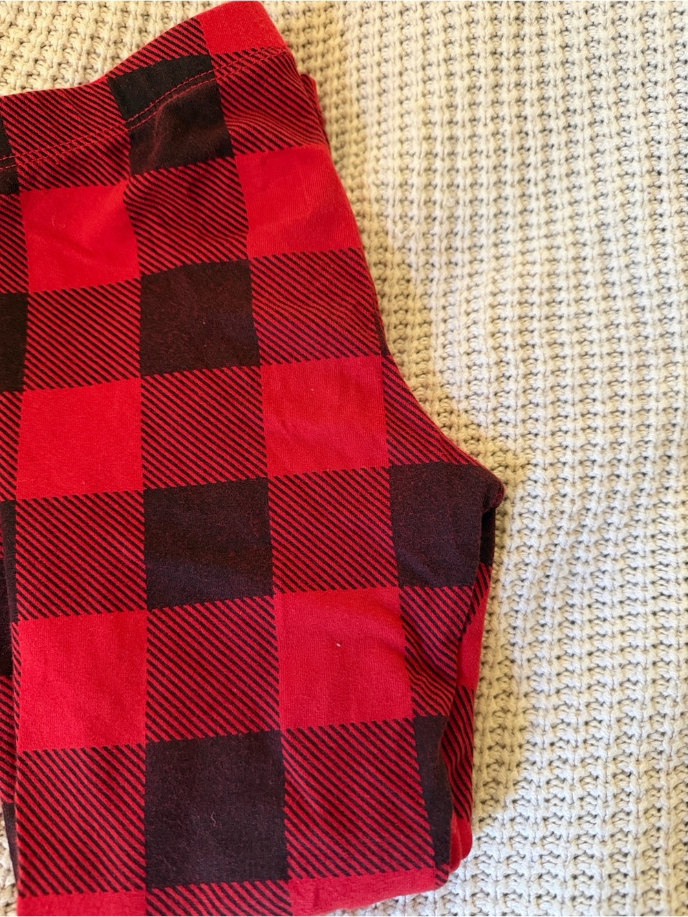 Cat & Jack Red and Black Plaid Leggings